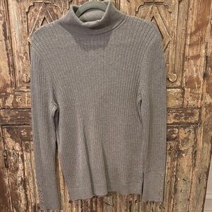 Talbots Charcoal Ribbed Turtleneck Sweater